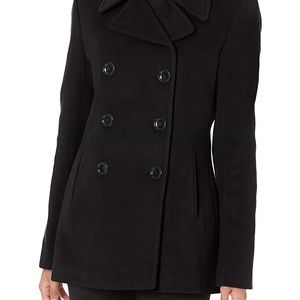 NWT Black double-breasted Calvin Klein pea coat